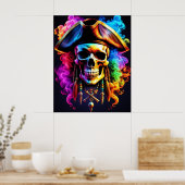 Pirate Skull Poster (Keuken)