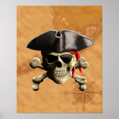 Pirate Skull Poster (Voorkant)