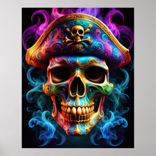 Pirate Skull Poster (Voorkant)