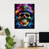 Pirate Skull Poster (Thuiskantoor)