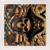 Pirate Skull Puzzle Legpuzzel (Horizontaal)