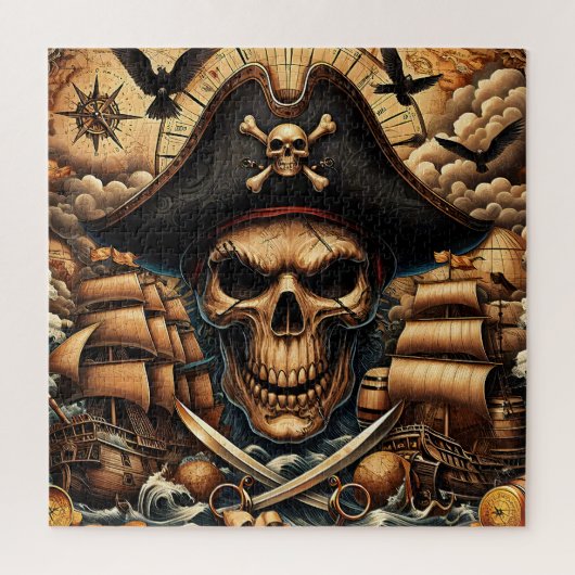 Pirate Skull Puzzle Legpuzzel (Verticaal)