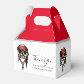 Pirate Skull Red Jolly Roger Favor Box Bedankdoosjes (Achterkant)