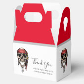 Pirate Skull Red Jolly Roger Favor Box Bedankdoosjes (Geopend)
