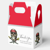 Pirate Skull Red Kapitein Favor Box Bedankdoosjes (Geopend)