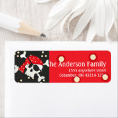 Pirate Skull Return-adreslabels Etiket (Insitu)