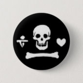 Pirate Skull Ronde Button 5,7 Cm (Voorkant)