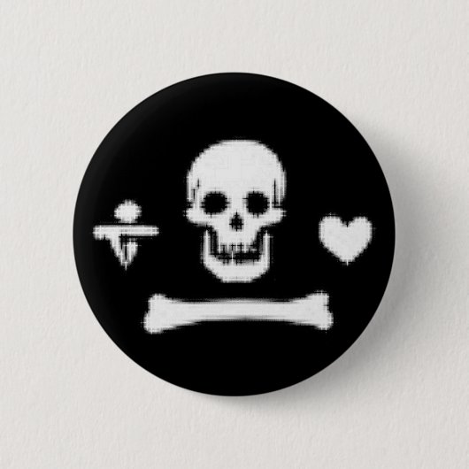 Pirate Skull Ronde Button 5,7 Cm (Voorkant)