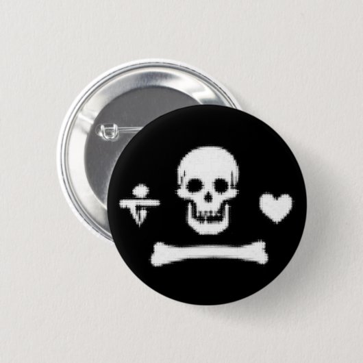 Pirate Skull Ronde Button 5,7 Cm (Voorkant /achterkant)