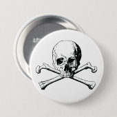 Pirate Skull Ronde Button 7,6 Cm (Voorkant /achterkant)