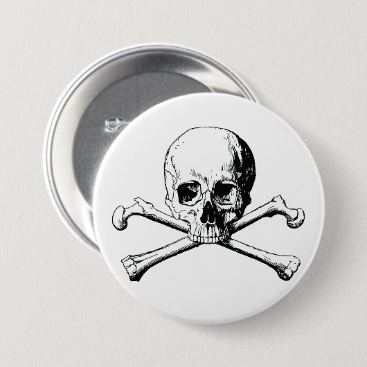 Pirate Skull Ronde Button 7,6 Cm (Voorkant /achterkant)