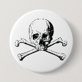 Pirate Skull Ronde Button 7,6 Cm (Voorkant)