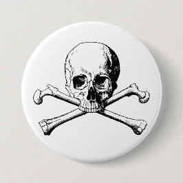 Pirate Skull Ronde Button 7,6 Cm