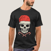 Pirate Skull Santa kerstpyjama's T-shirt (Voorkant)