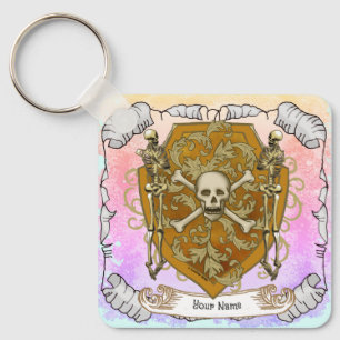 Pirate Skull Shield Sleutelhanger