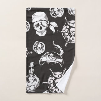 Pirate Skull Ship Wheel Handdoek