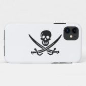 Pirate skull-silhouet - Kies achtergrondkleur Case-Mate iPhone Case (Achterkant (horizontaal))