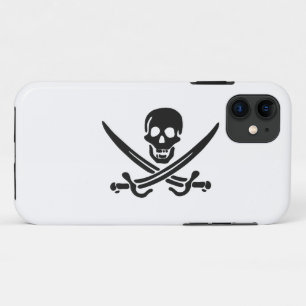 Pirate skull-silhouet - Kies achtergrondkleur Case-Mate iPhone Case