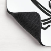 Pirate skull-silhouet - Kies achtergrondkleur Muismat (Hoek)
