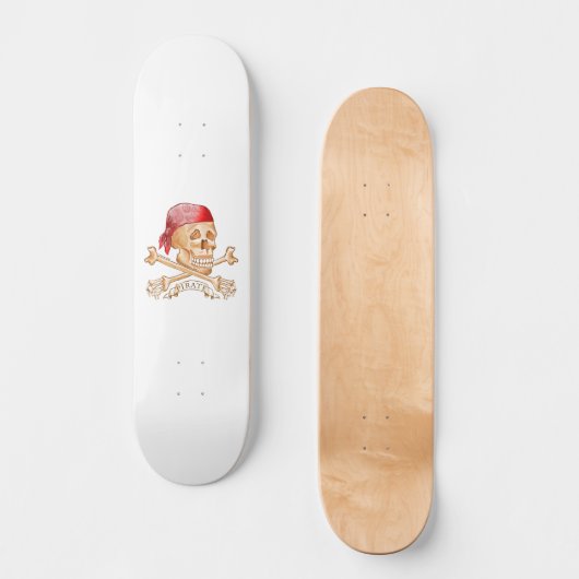 Pirate Skull Skateboard (Voorkant)