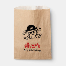 Pirate Skull Skeleton Boy Birthday Party Favor Bag Bedankzakje