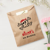 Pirate Skull Skeleton Boy Birthday Party Favor Bag Bedankzakje (Gezegeld)