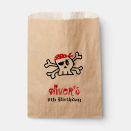 Pirate Skull Skeleton Boy Birthday Party Favor Bag Bedankzakje