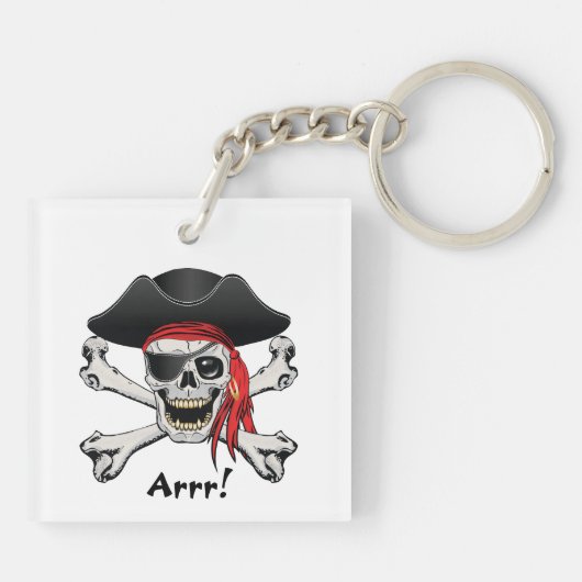 Pirate Skull Sleutelhanger (Achterkant)