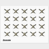 Pirate (Skull) - Square Stickers, glanzende Vierkante Sticker (Vel)