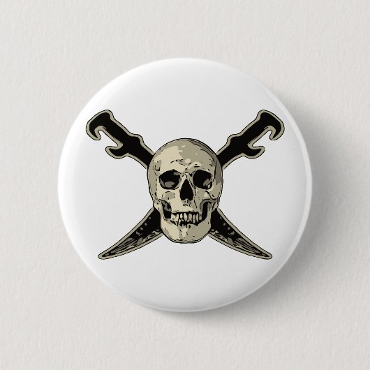 Pirate (Skull) - standaard, 2¼ inch ronde Button (Voorkant)
