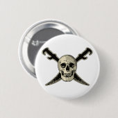 Pirate (Skull) - standaard, 2¼ inch ronde Button (Voorkant /achterkant)