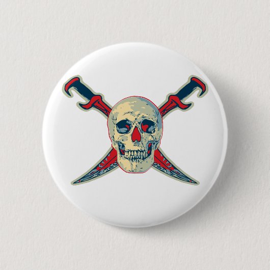 Pirate (Skull) - standaard, 2¼ inch ronde Button (Voorkant)