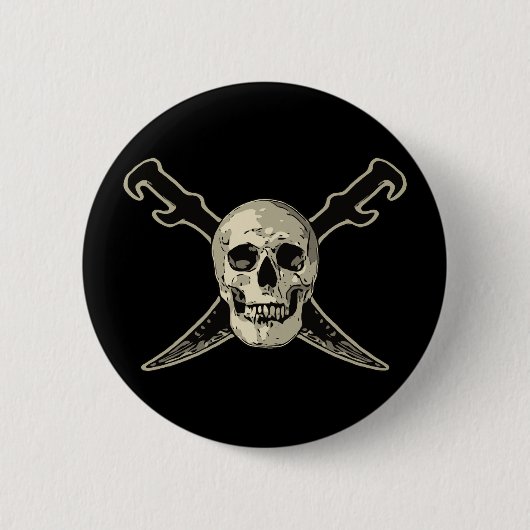 Pirate (Skull) - standaard, 2¼ inch ronde Button  (Voorkant)