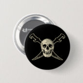 Pirate (Skull) - standaard, 2¼ inch ronde Button  (Voorkant /achterkant)