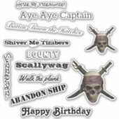 Pirate Skull Sticker (Voorkant)