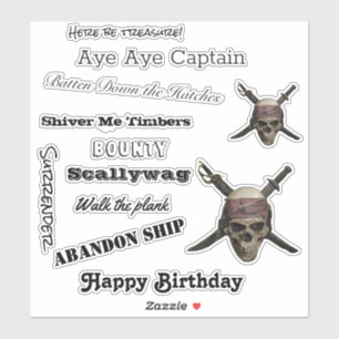 Pirate Skull Sticker