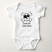 Pirate Skull Swab Me Poop Deck Romper (Voorkant)