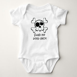 Pirate Skull Swab Me Poop Deck Romper
