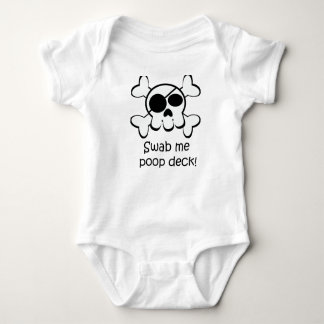 Pirate Skull Swab Me Poop Deck Romper