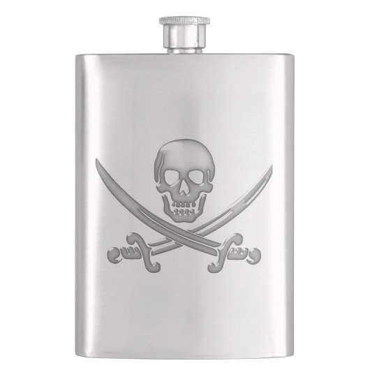 Pirate Skull & Sword Crossbones Flacon (Voorkant)