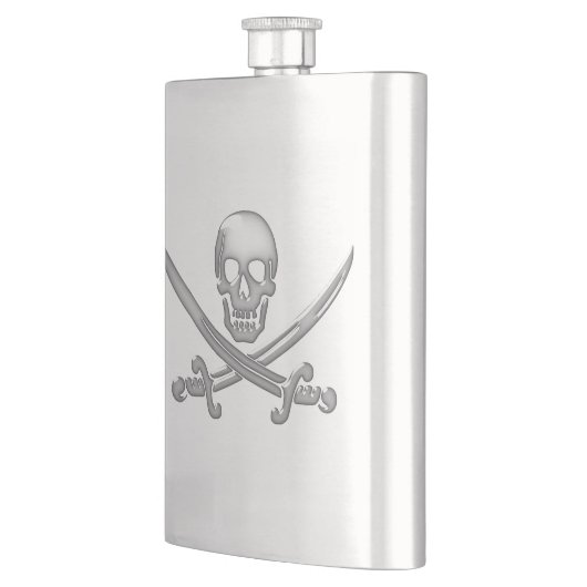 Pirate Skull & Sword Crossbones Flacon (Links)