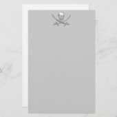 Pirate Skull & Sword Crossbones (TLAPD) Briefpapier (Voorkant / Achterkant)