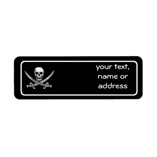 Pirate Skull & Sword Crossbones (TLAPD) Etiket (Voorkant)