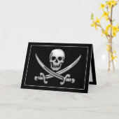 Pirate Skull & Sword Crossbones (TLAPD) Kaart (Gele Bloem)