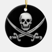 Pirate Skull & Sword Crossbones (TLAPD) Keramisch Ornament (Voorkant)