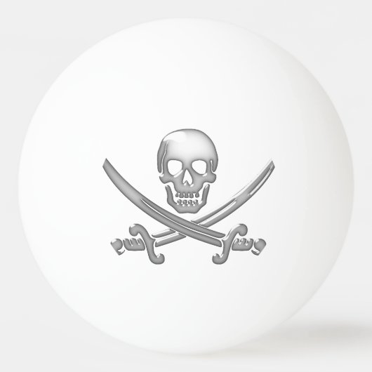 Pirate Skull & Sword Crossbones (TLAPD) Pingpongbal (Voorkant)