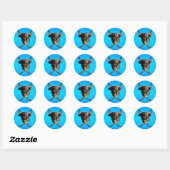 Pirate Skull Swords Ronde Sticker (Vel)
