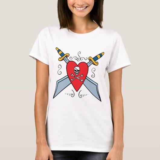 Pirate Skull Tattoo Spaghetti Tanktop (Voorkant)