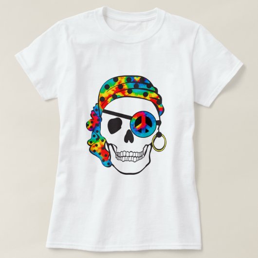 Pirate Skull Tie Dye T-shirt (Design voorkant)