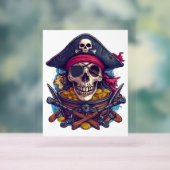 Pirate Skull Treasure Acryl Bord (Neutraal)